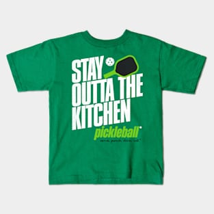 Stay Outta the Kitchen Pickleball Humor Kids T-Shirt